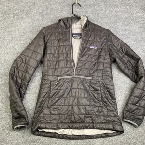 Patagonia Nano Puff Bivy Hoody Pullover Jacket Black Womens XS 84196 PrimaLoft